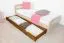 Schublade für Bett - Kiefer Vollholz massiv Eichefarben 003- Abmessung 18,50 x 198 x 54 cm (H x B x T)
