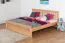 Jugendbett "Easy Premium Line" K8 inkl. 1 Abdeckblende, 200 x 200 cm Buche Vollholz massiv Natur