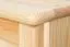 Kleiderschrank Massivholz natur 007 - Abmessung 190 x 80 x 60 cm (H x B x T)