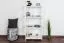 Regal Kiefer massiv Vollholz weiß lackiert Junco 56C - 125 x 60 x 30 cm (H x B x T)