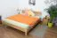 Futonbett / Massivholzbett mit Kopfteil Wooden Nature 01, Eiche geölt, Liegefläche 180 x 200 cm, auffallendes Kopfteil, starke Rahmenbretter