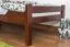 Kinderbett / Jugendbett "Easy Premium Line" K1/2n, Buche Vollholz massiv dunkelbraun lackiert - Liegefläche: 90 x 200 cm
