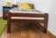 Kinderbett / Jugendbett "Easy Premium Line" K1/2n, Buche Vollholz massiv dunkelbraun lackiert - Liegefläche: 90 x 190 cm