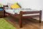 Kinderbett / Jugendbett "Easy Premium Line" K1/2n, Buche Vollholz massiv dunkelbraun lackiert - Liegefläche: 90 x 190 cm