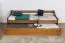 Jugendbett / Funktionsbett Kiefer massiv Vollholz Eichefarben Rustikal 93, inkl. Lattenrost - 90 x 200 cm (B x L)