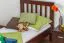 Einzelbett "Easy Premium Line" K8, Buche Vollholz massiv dunkelbraun lackiert - Maße: 90 x 200 cm