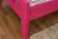 Einzelbett "Easy Premium Line" K8, Buche Vollholz massiv rosa lackiert - Liegefläche: 90 x 190 cm