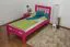 Kinderbett / Jugendbett "Easy Premium Line" K8, Buche Vollholz massiv rosa lackiert - Liegefläche: 90 x 200 cm
