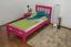 Einzelbett "Easy Premium Line" K8, Buche Vollholz massiv rosa lackiert - Liegefläche: 90 x 190 cm