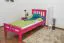Einzelbett "Easy Premium Line" K8, Buche Vollholz massiv rosa lackiert - Liegefläche: 90 x 190 cm