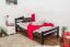 Kinderbett / Jugendbett "Easy Premium Line" K1/2n, Buche Vollholz massiv schokobraun lackiert - Liegefläche: 90 x 190 cm