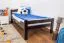 Kinderbett / Jugendbett "Easy Premium Line" K1/2n, Buche Vollholz massiv schokobraun lackiert - Liegefläche: 90 x 190 cm