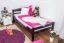 Kinderbett / Jugendbett "Easy Premium Line" K1/2n, Buche Vollholz massiv schokobraun lackiert - Liegefläche: 90 x 190 cm