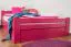 Jugendbett "Easy Premium Line" K4, inkl. 2 Schubladen und 1 Abdeckblende, 140 x 200 cm Buche Vollholz massiv rosa lackiert