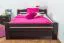 Einzelbett/ Funktionsbett "Easy Premium Line" K4, inkl. 2 Schubladen und 1 Abdeckblende, 140 x 200 cm Buche Vollholz massiv schokobraun lackiert