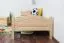 Kinderbett / Jugendbett Buche massiv Vollholz natur 113, inkl. Lattenrost - 90 x 200 cm (B x L)
