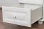 Kleiderschrank Kiefer Vollholz massiv weiß lackiert 001 - Abmessung 190 x 47 x 60 cm (H x B x T) 
