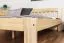 Doppelbett / Gästebett Kiefer massiv Vollholz natur 75, inkl. Lattenrost - 160 x 200 cm (B x L)