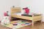 Kinderbett / Jugendbett Kiefer Vollholz massiv natur 70 - Liegefläche 90 x 200 cm (B x L)