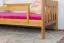 Kinderbett / Juniorbett Kiefer massiv Vollholz Erlefarben 95, inkl. Lattenrost - 90 x 200 cm (B x L)