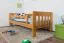 Kinderbett / Juniorbett Kiefer massiv Vollholz Erlefarben 95, inkl. Lattenrost - 90 x 200 cm (B x L)