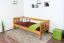 Kinderbett / Juniorbett Kiefer massiv Vollholz Erlefarben 95, inkl. Lattenrost - 90 x 200 cm (B x L)