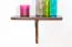 Bücherregal - 40 cm breit, Kiefer Holz-Massiv, Farbe: Nuss