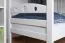 Stockbett für Erwachsene "Easy Premium Line" K19/n, Kopf- und Fußteil mit Löchern, Buche Vollholz massiv Weiß - 90 x 190 cm (B x L), teilbar
