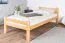 Klassisches Kinderbett, Jugendbett "Easy Premium Line" K33, Buche Vollholz massiv Natur, Liegefläche: 90 x 200 cm, inkl. praktischem Rollrost