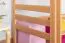 Kinderbett / Hochbett "Easy Premium Line" K22/n, Buche Vollholz massiv Natur - Liegefläche: 90 x 200 cm