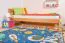 Kinderbett / Jugendbett Kiefer massiv Vollholz Erlefarben 76, inkl. Lattenrost - 100 x 200 cm (B x L)