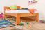 Kinderbett / Jugendbett Kiefer massiv Vollholz Erlefarben 76, inkl. Lattenrost - 100 x 200 cm (B x L)