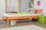 Kinderbett / Jugendbett Kiefer massiv Vollholz Erlefarben 76, inkl. Lattenrost - 100 x 200 cm (B x L)
