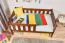 Kinderbett / Juniorbett Kiefer massiv Vollholz Nussfarben 96, inkl. Lattenrost - 90 x 160 cm (B x L)