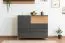 Kommode Vaitele 12, Farbe: Anthrazit Hochglanz / Walnuss - 88 x 106 x 45 cm (H x B x T)