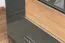 Kommode Vaitele 12, Farbe: Anthrazit Hochglanz / Walnuss - 88 x 106 x 45 cm (H x B x T)