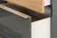 Kommode Vaitele 12, Farbe: Anthrazit Hochglanz / Walnuss - 88 x 106 x 45 cm (H x B x T)