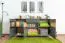 Kommode Vaitele 28, Farbe: Anthrazit Hochglanz / Walnuss - 88 x 167 x 45 cm (H x B x T)