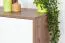 Kommode Manase 07, Farbe: Eiche Braun / Weiß Hochglanz - 97 x 180 x 41 cm (H x B x T)