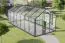 Gewächshaus - Glashaus Rucola L11, langlebige Aluminiumprofile, Wände: 4 mm gehärtetes Glas, Dach: 6 mm HKP mehrwandig, 11,00 m², 500 x 220 cm
