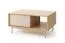 Wohnzimmer Komplett - Set C Tamino | 3-teilig | mit hellen Design | Farbe: Eiche / Kaschmir | ABS-Kantenschutz | 1 Vitrine | 1 Sideboard | 1 Couchtisch