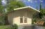 Gartenhaus aus nordischen Fichtenholz, inkl. Fußboden, 70 mm Blockbohlenhaus, Fenster und Tür aus Isolierglas, Grundfläche: 10,24 m², Satteldach, Außenmaße: 320 x 320 cm