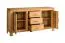 Modernes Wohnzimmer Komplett - Set D Balsa, 6-teilig, gewachst / geölt, Natur Eiche teilmassiv, mit viel Stauraum, gebürstete Oberfläche, Saug- und Wischroboter geeignet