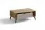 Couchtisch mit 1 Fach | 95 x 60 x 38,5 cm | Eiche Cremona / Beige | 1 Schublade | ABS-Kantenschutz | Beine aus Metall | für Wohnzimmer