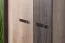 Drehtürenschrank / Kleiderschrank Sichling 01, Rahmen Links, Farbe: Eiche Braun - Abmessungen: 193 x 80 x 58 cm (H x B x T)