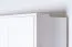 Drehtürenschrank / Kleiderschrank mit Rahmen Siumu 23, Farbe: Weiß / Weiß Hochglanz - 226 x 187 x 60 cm (H x B x T)