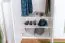 Drehtürenschrank / Kleiderschrank mit LED-Rahmen Siumu 25, Farbe: Weiß / Weiß Hochglanz - 226 x 277 x 60 cm (H x B x T)