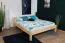 Futonbett / Massivholzbett Kiefer Vollholz massiv natur A1, inkl. Lattenrost  - Abmessung 160 x 200 cm