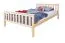 Kinderbett / Jugendbett Kiefer Vollholz massiv natur A28, inkl. Lattenrost - Abmessung 120 x 200 cm 