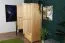 Kleiderschrank Massivholz natur 011 - Abmessung 190 x 90 x 60 cm (H x B x T)